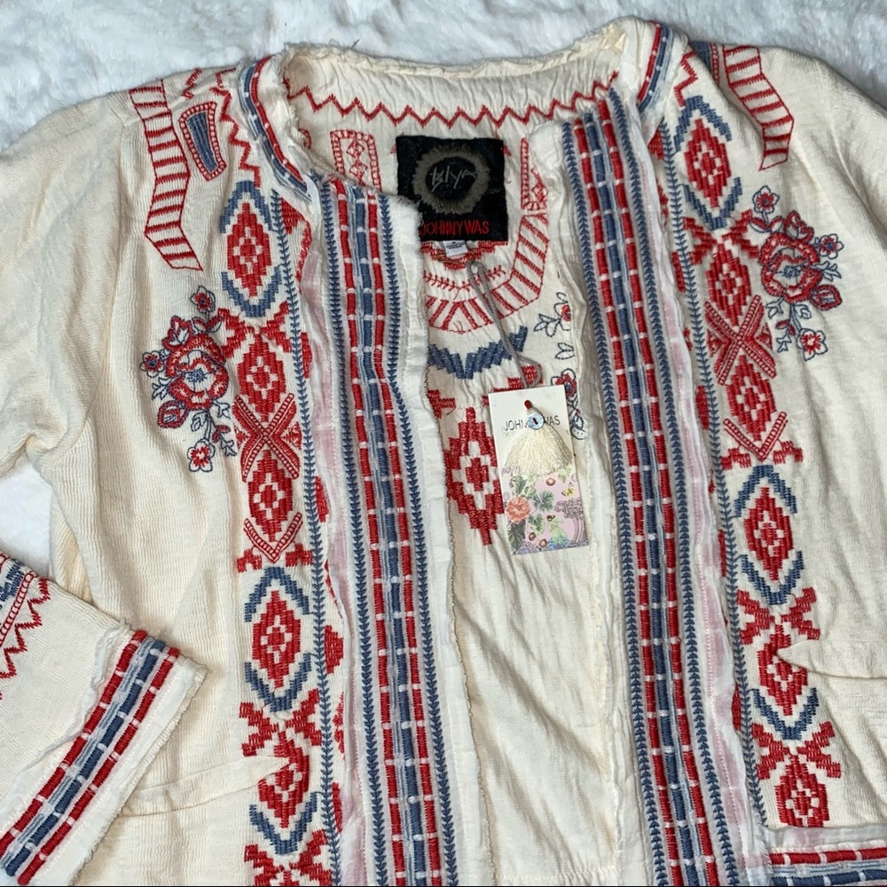 Johnny Was Small Yatzil Fringe Jacket Retails $355